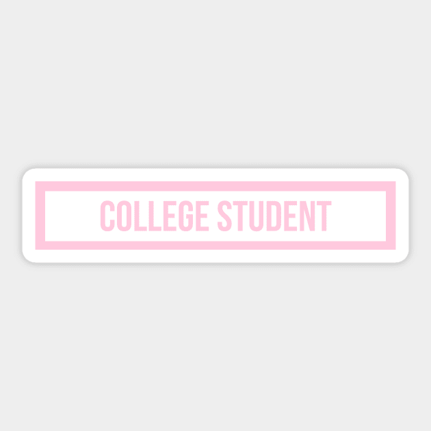 College Student Pink Sticker by emilykroll